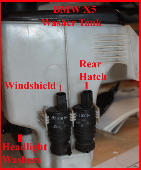 Bmw windshield wiper fluid pump #4