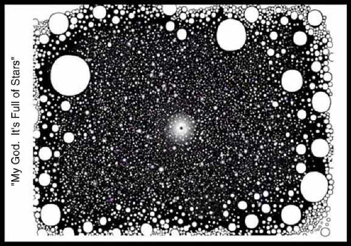 Ron Stultz doodle "My God, Its Full of Stars" large image