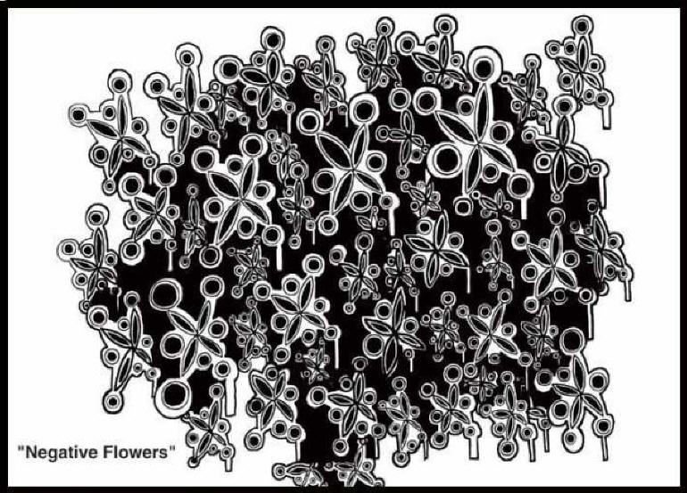 Ron Stultz doodle "Negative Flowers" large image