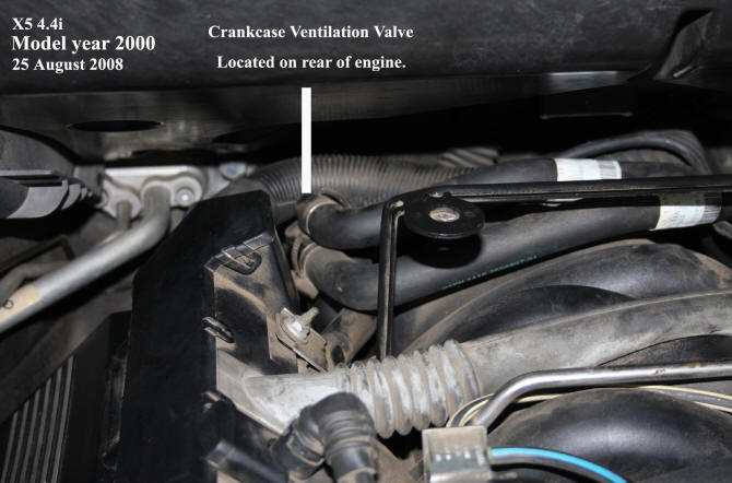 BMX X5 - Replacing the Oil Separator - Separator Location.
