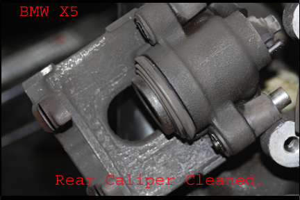 BMW X5 - Rear Caliper off carrier.