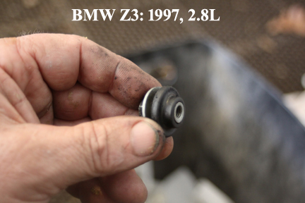 BMW Z3: Shows Valve Cover Bolt.