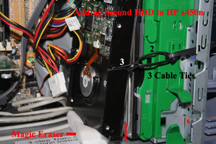 Adding a second hard drive to HP a450n