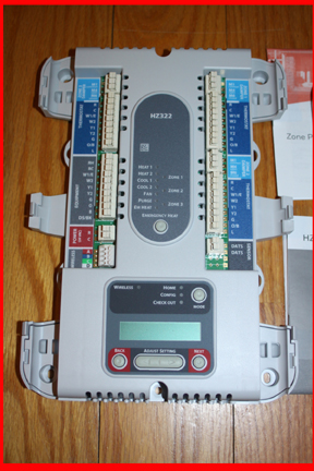 Honeywell Zzone Control Board exposed.