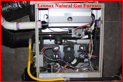 Lennox natural gas HVAC furnace section