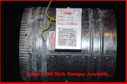 Lennox old style damper