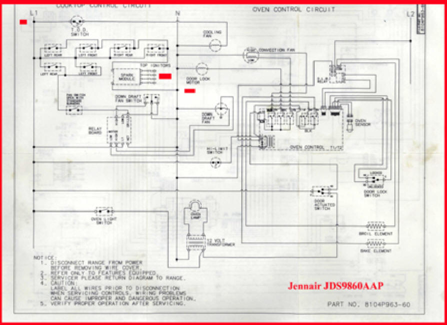 Jennair JDS9860AAP Wiring Diagram