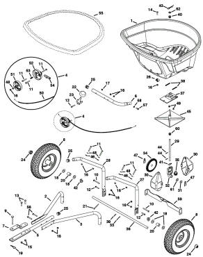 John Deere 130Pound Spreader - Parts diagram