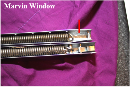 Marvin Wood Double Hung Windows - Shows Broken Sash Tube