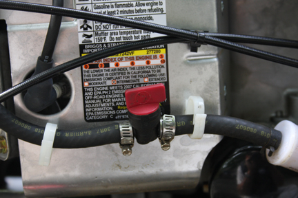 DYS4500 installed fuel cutoff switch