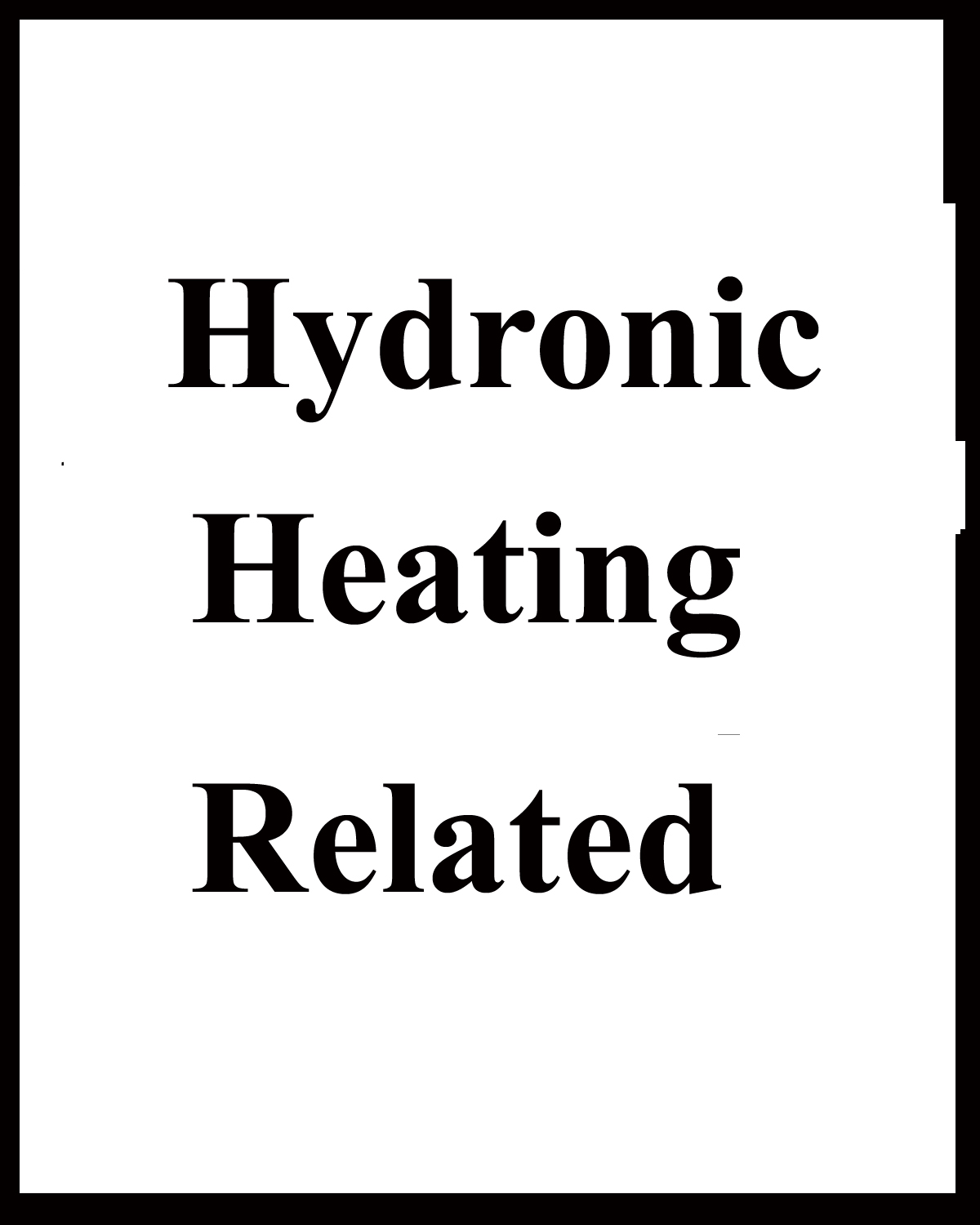 Provides Links to other Hydronic heating pages