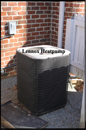 Lennox HVAC heat pump compressor unit.