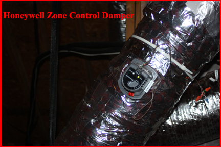 A Honeeywell Zzone Control Damper - 24VAC