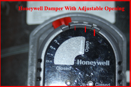 Adjustment of how closed a damper can be.