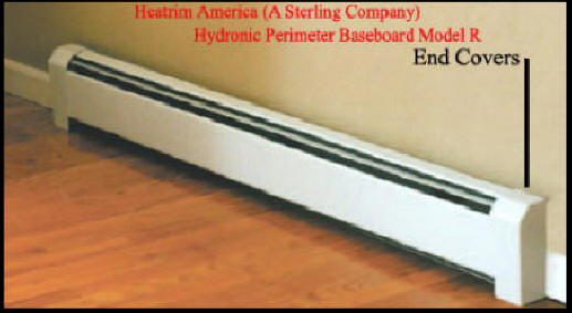 Heatrim America - Model R baseboard radiator with screwed components